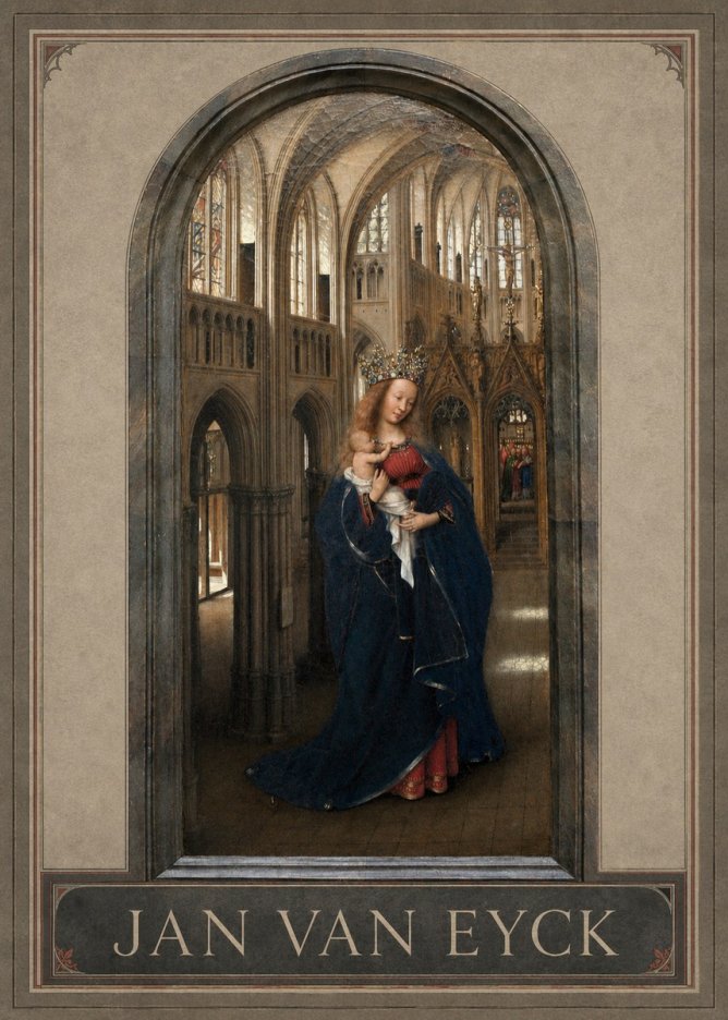 Jan van Eyck Madonna in the Church II No1 - Affiche