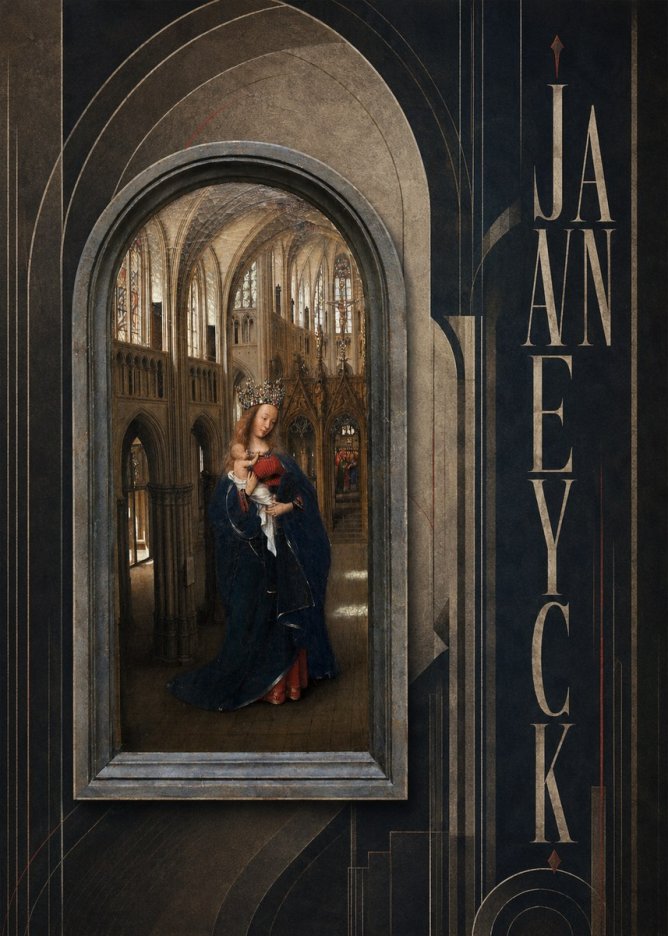 Jan van Eyck Madonna in the Church II No3 - Affiche
