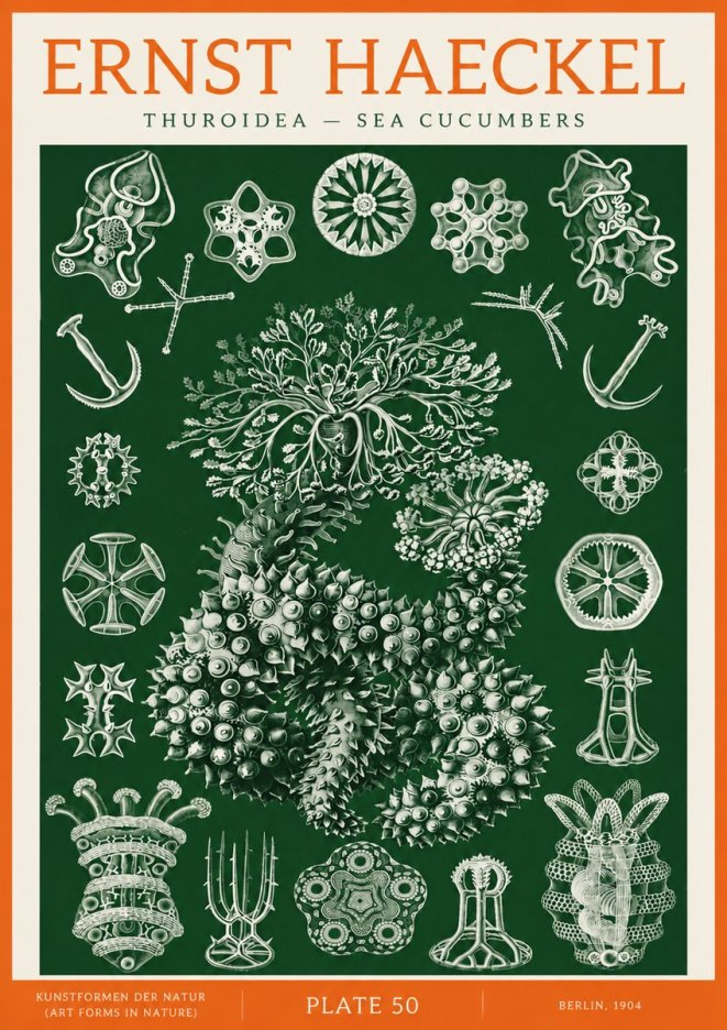 Ernst Haeckel Thuroidea - Sea Organisms No3 - Affiche