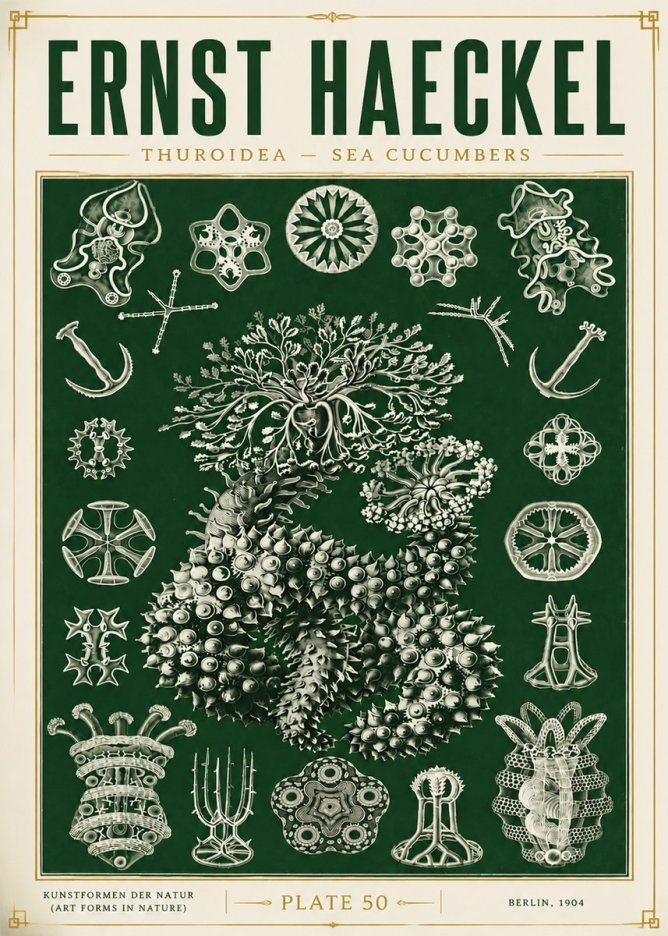 Ernst Haeckel Thuroidea - Sea Organisms No6 - Affiche