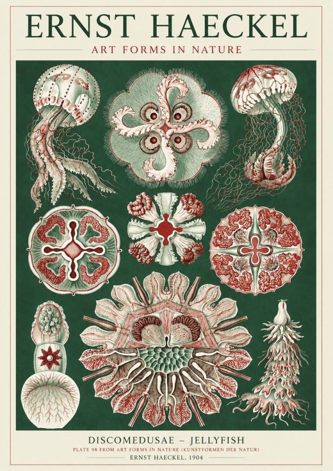 Ernst Haeckel Discomedusae - the Jellyfish No5 - Affiche