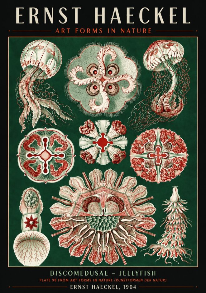 Ernst Haeckel Discomedusae - the Jellyfish No6 - Affiche