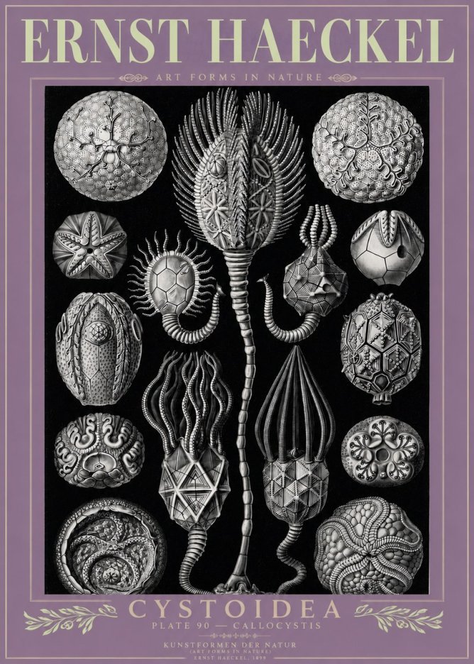 Ernst Haeckel Cystoidea - Callocystis No3 - Affiche