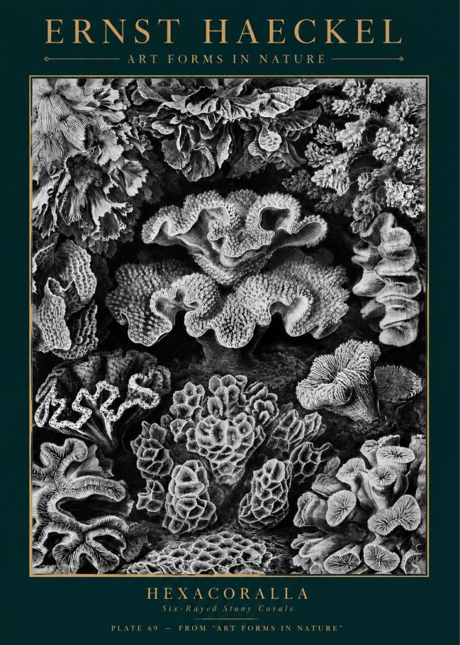 Ernst Haeckel Hexacorallia No5 - Affiche