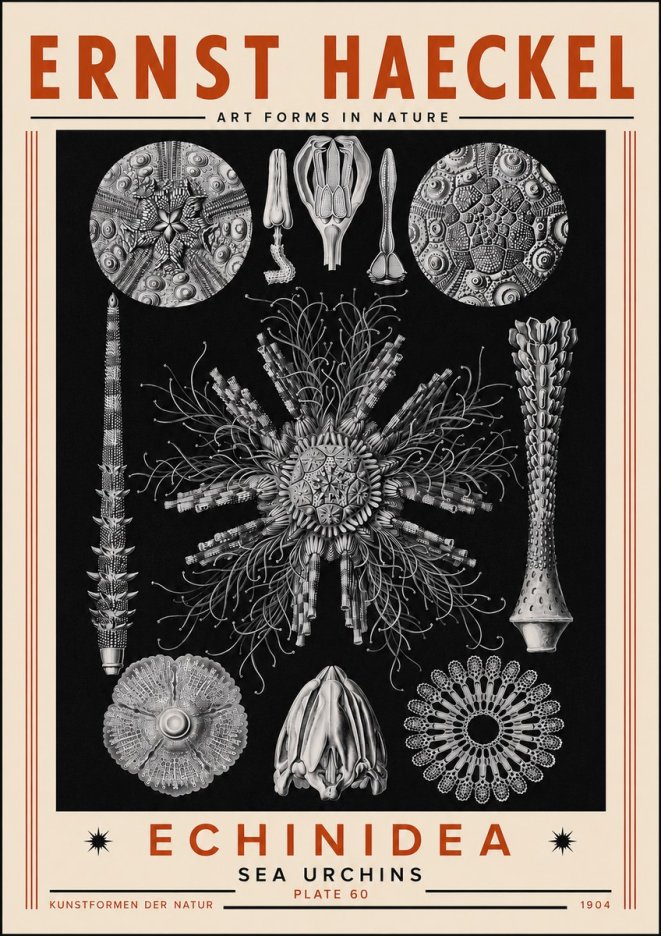 Ernst Haeckel Echinidea Sea Urchins No5 - Affiche