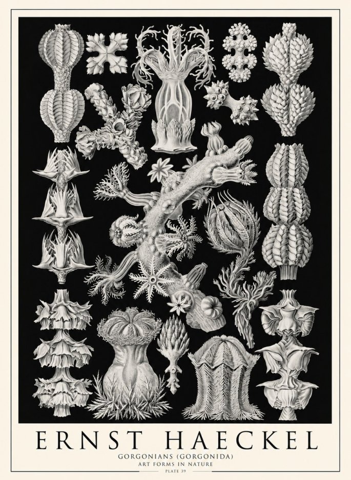 Ernst Haeckel Gorgonians No4 - Affiche