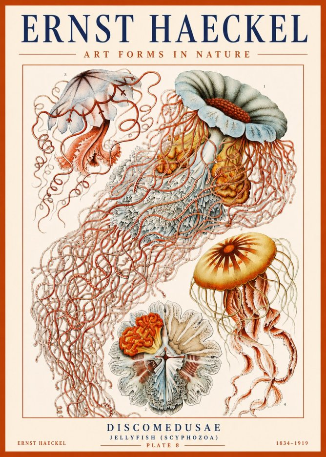 Ernst Haeckel Discomedusae — Jellyfish No3 - Affiche