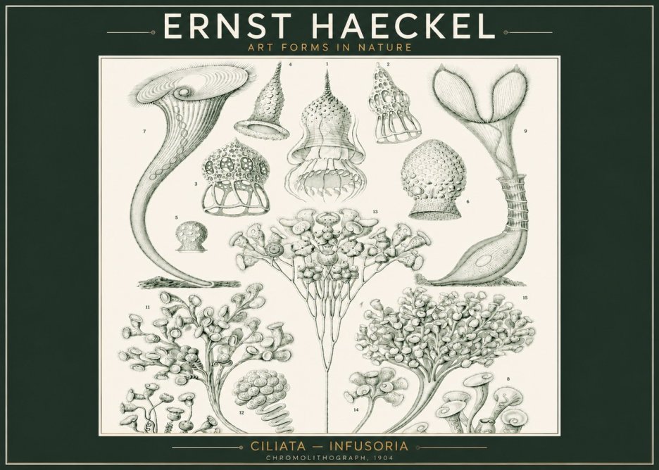 Ernst Haeckel Ciliata - Infusoria - Plate 3 No2 - Affiche