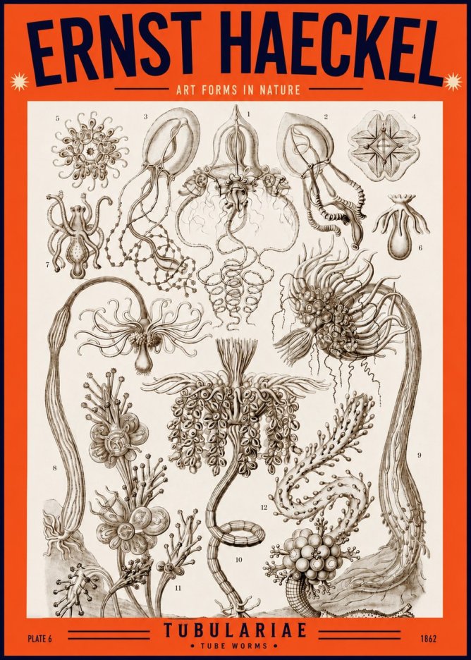 Ernst Haeckel Tubulariae No2 - Affiche