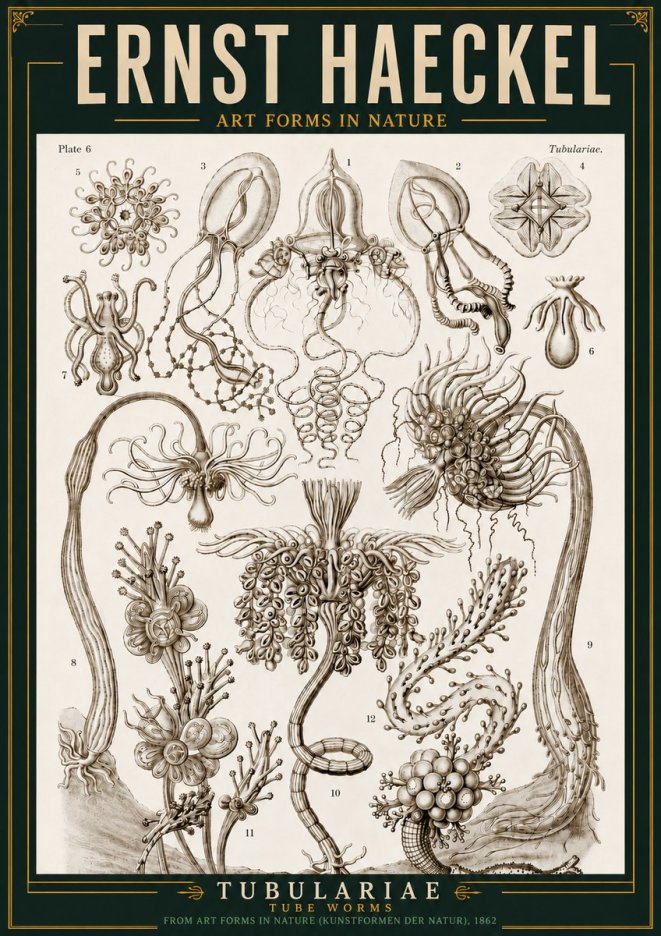 Ernst Haeckel Tubulariae No3 - Affiche