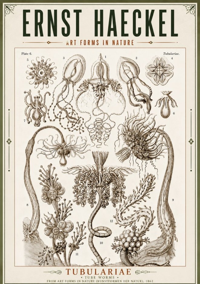 Ernst Haeckel Tubulariae No5 - Affiche
