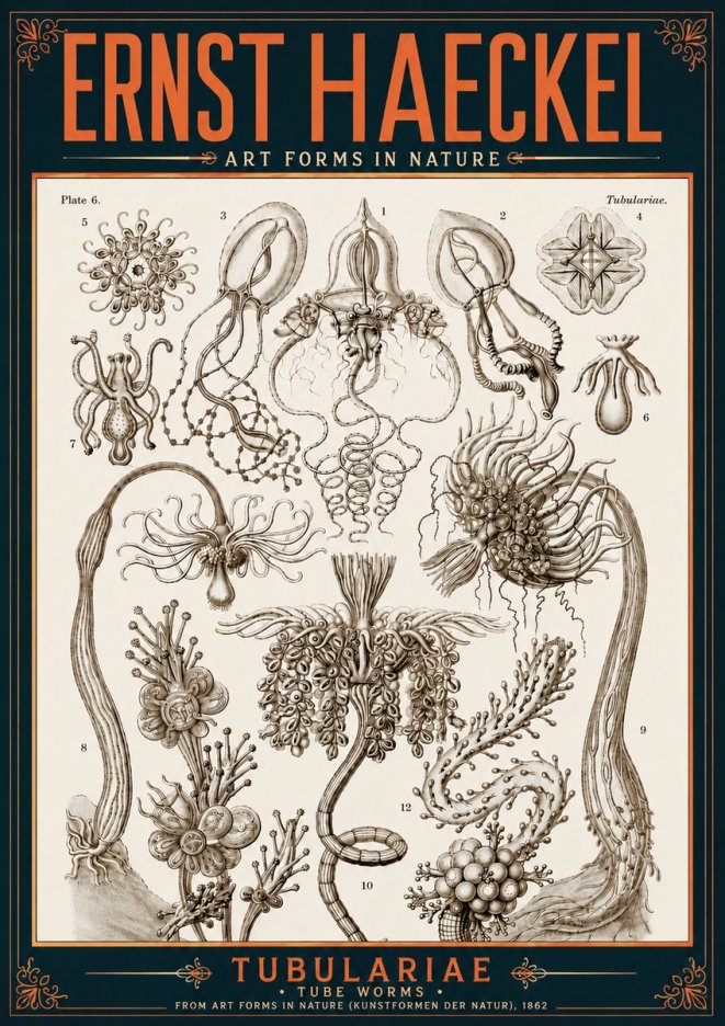 Ernst Haeckel Tubulariae No6 - Affiche