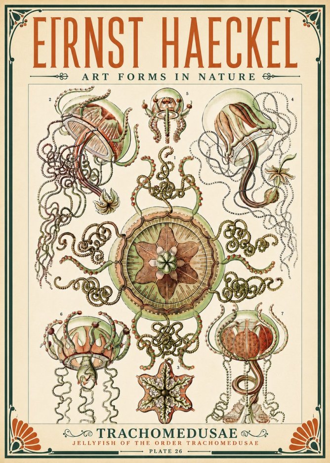 Ernst Haeckel Trachomedusae No5 - Affiche