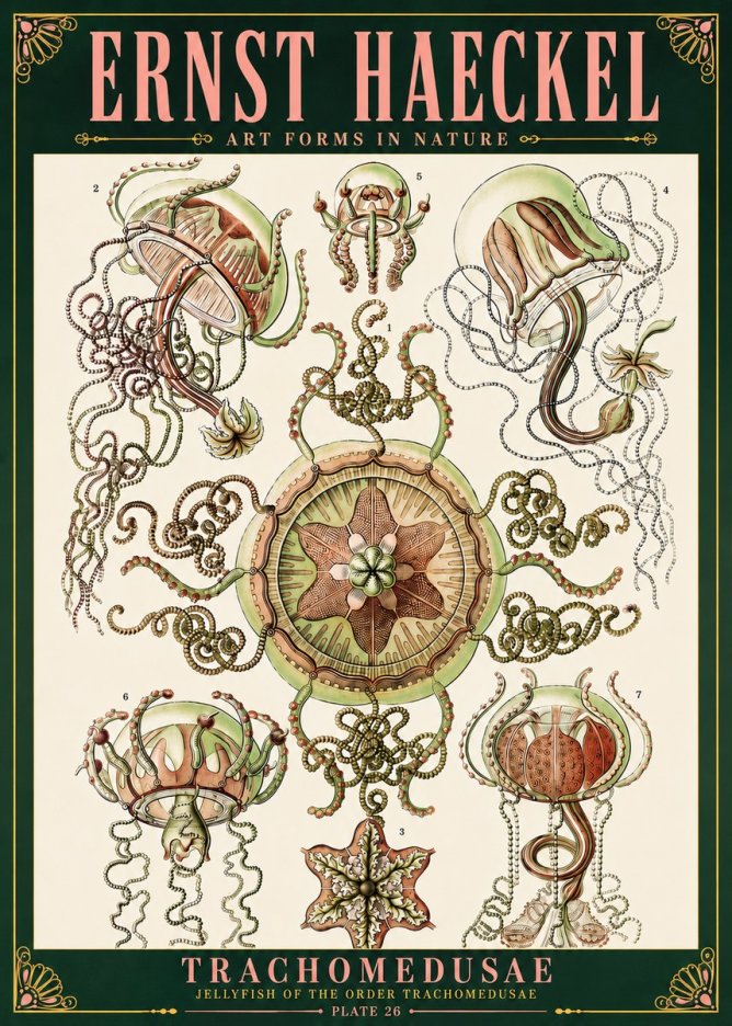 Ernst Haeckel Trachomedusae No6 - Affiche