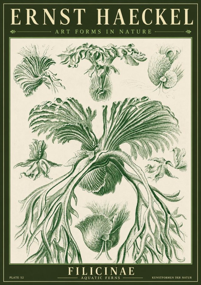 Ernst Haeckel Filicinae No4 - Affiche