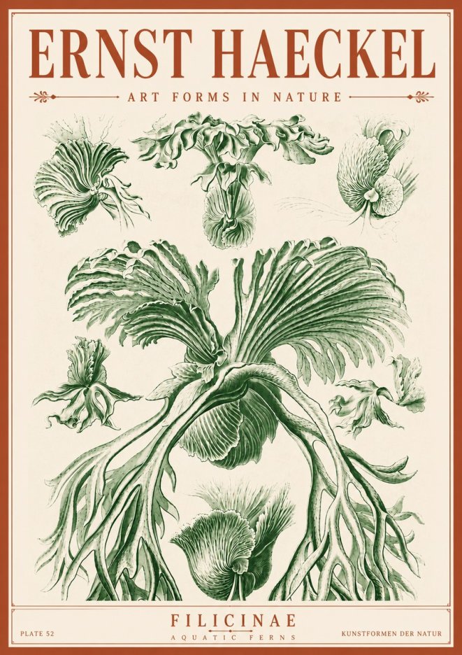 Ernst Haeckel Filicinae No6 - Affiche