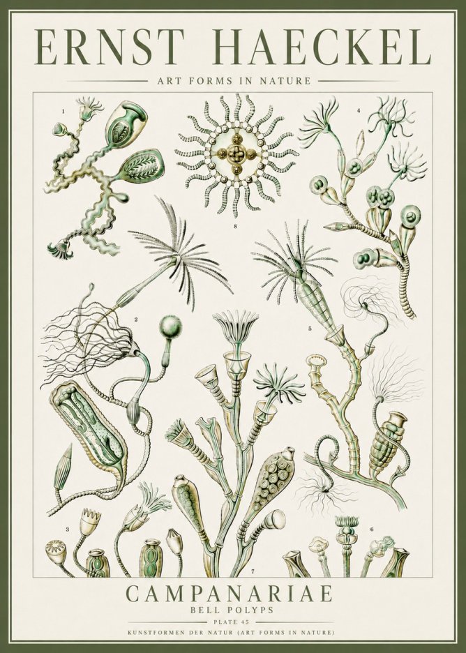 Ernst Haeckel Campanariae – Bell Polyps No4 - Affiche