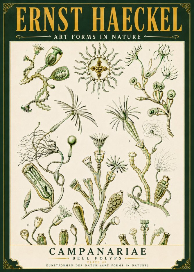 Ernst Haeckel Campanariae – Bell Polyps No6 - Affiche
