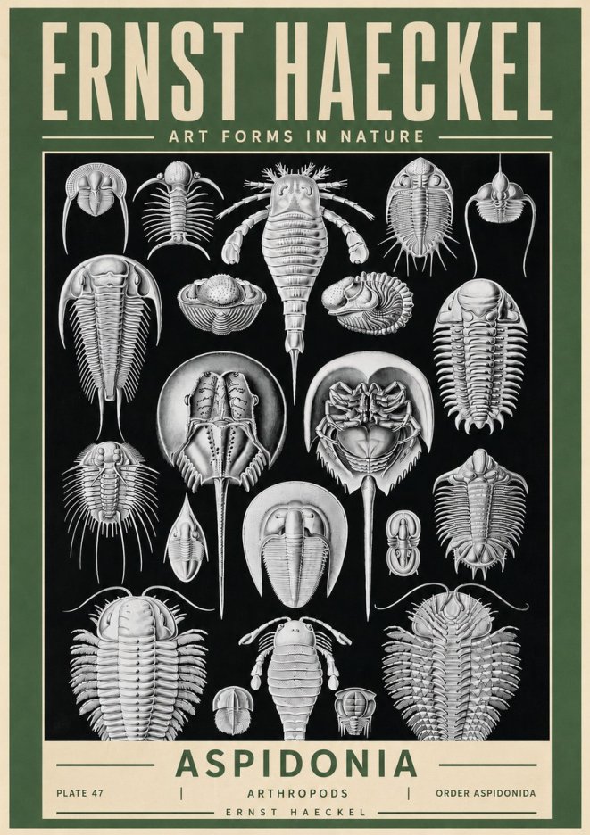 Ernst Haeckel Aspidonia No4 - Affiche