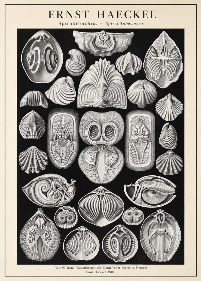 Ernst Haeckel Spirobranchia No3 - Affiche