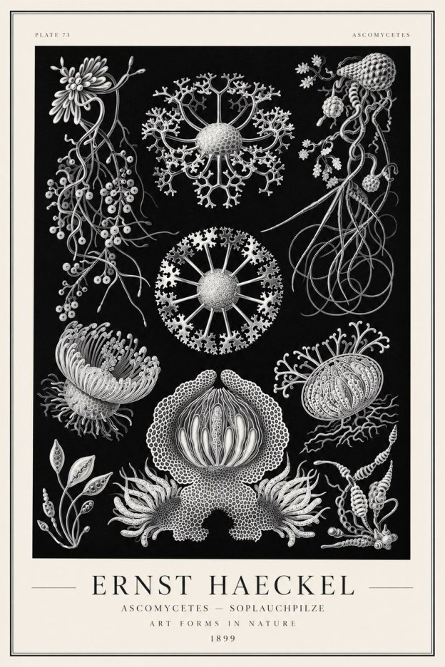 Ernst Haeckel Ascomycetes — Sac Fungi No2 - Affiche