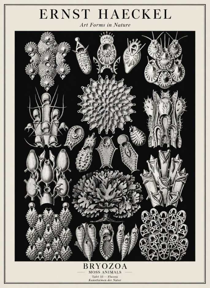 Ernst Haeckel Bryozoa No3 - Affiche