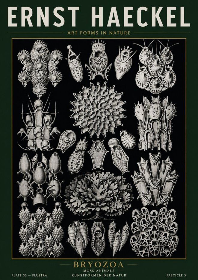 Ernst Haeckel Bryozoa No5 - Affiche