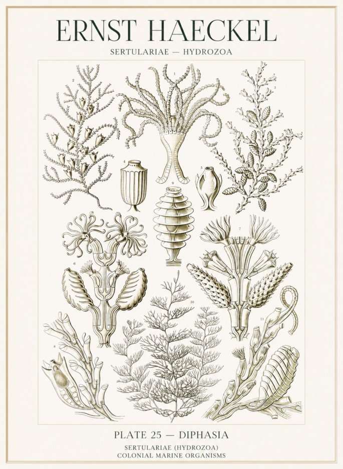 Ernst Haeckel Sertulariidae No2 - Affiche