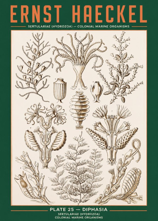 Ernst Haeckel Sertulariidae No3 - Affiche
