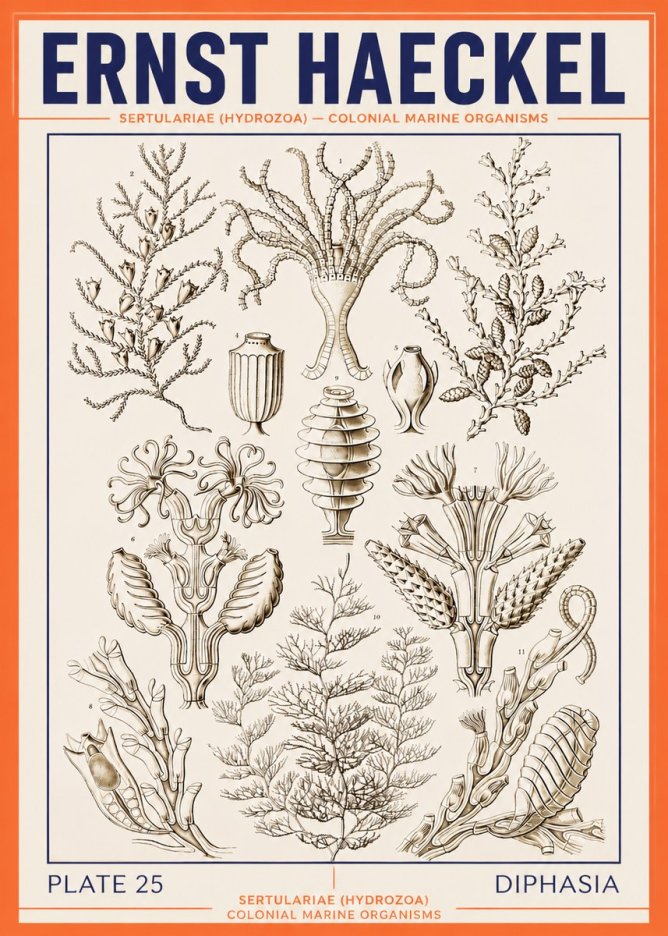 Ernst Haeckel Sertulariidae No4 - Affiche