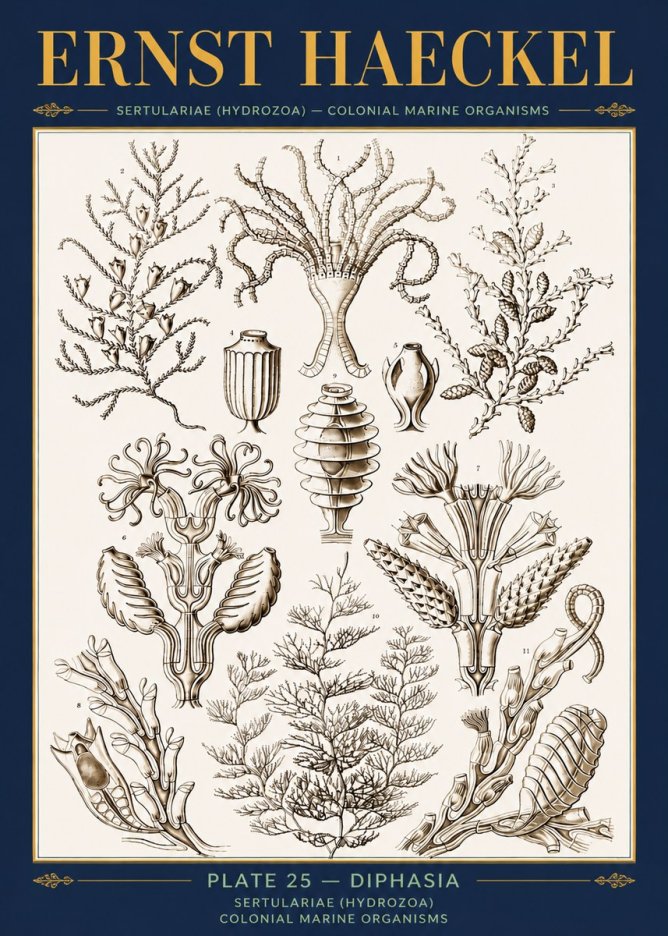 Ernst Haeckel Sertulariidae No5 - Affiche