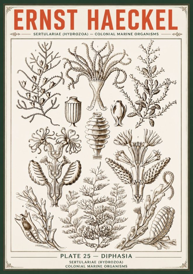 Ernst Haeckel Sertulariidae No6 - Affiche