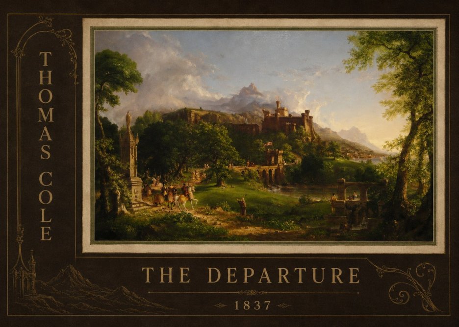 Thomas Cole The Departure I No2 - Affiche