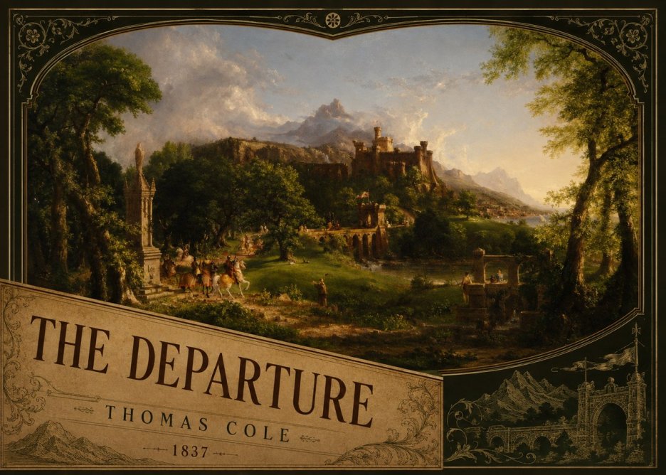Thomas Cole The Departure I No5 - Affiche
