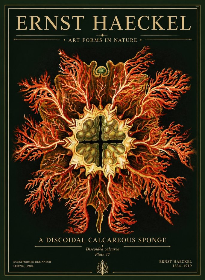 Ernst Haeckel Marine Organism No5 - Affiche