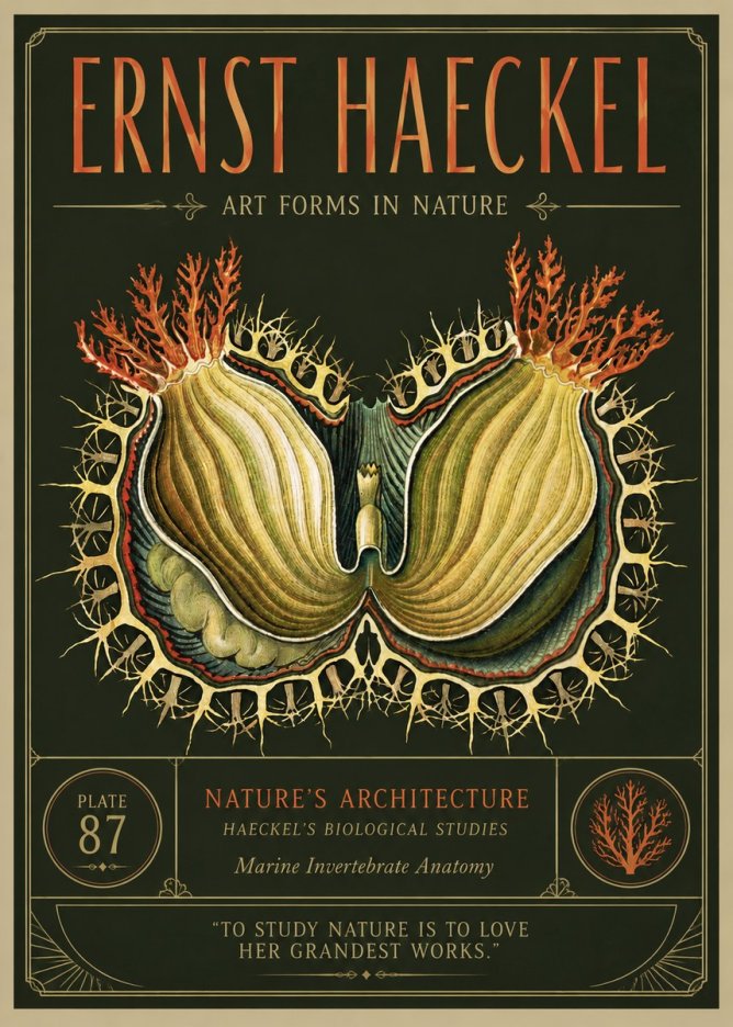 Ernst Haeckel Nature's Architecture No3 - Affiche