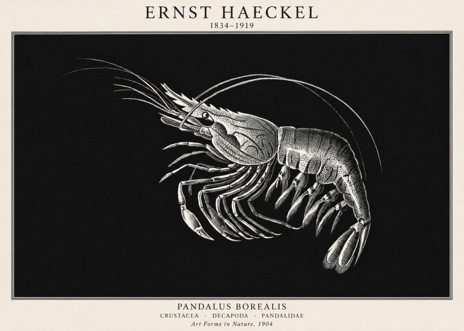 Ernst Haeckel Pandalus Borealis No1 - Affiche