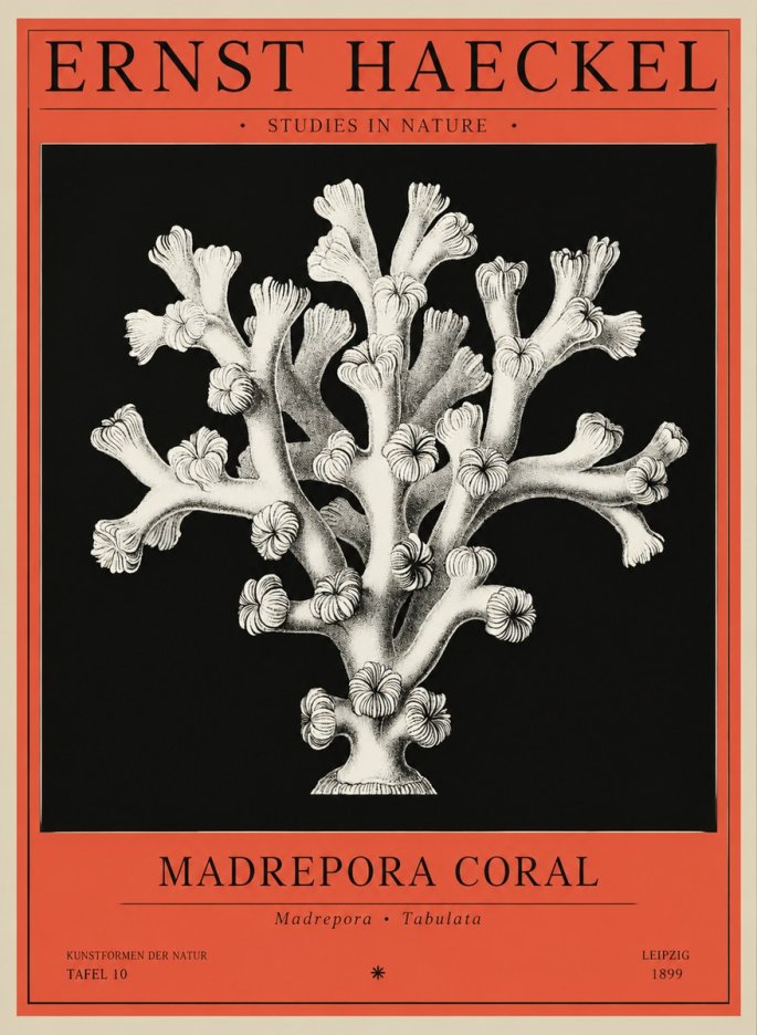 Ernst Haeckel Corallium Rubrum I No3 - Affiche