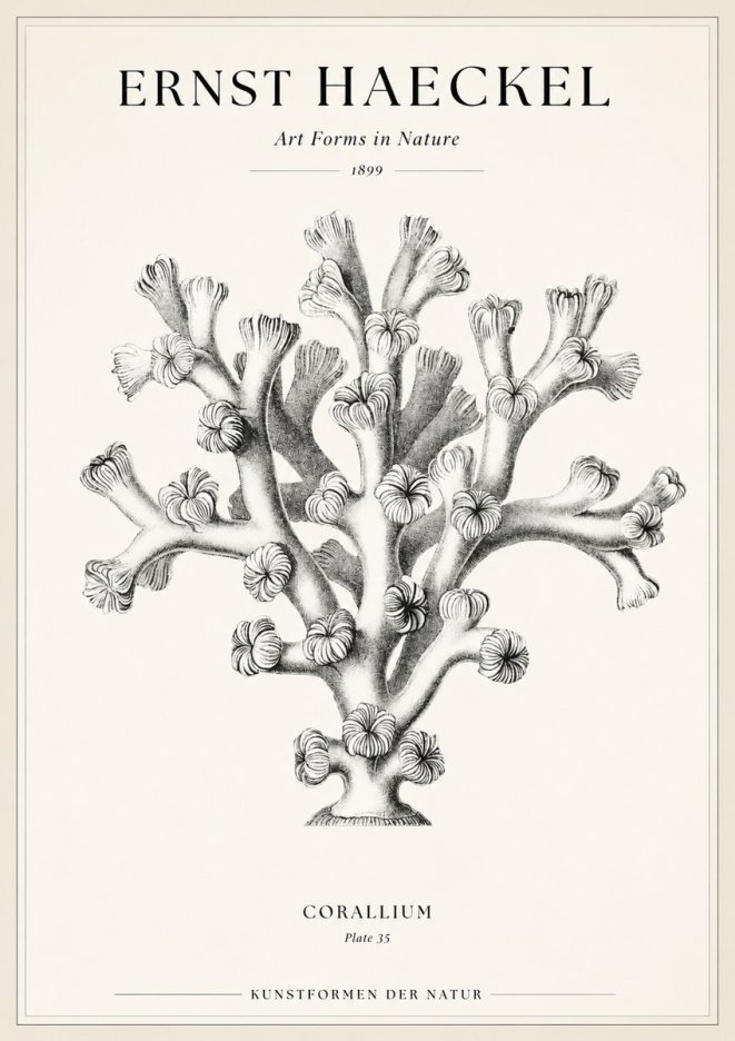 Ernst Haeckel Corallium Rubrum II No2 - Affiche