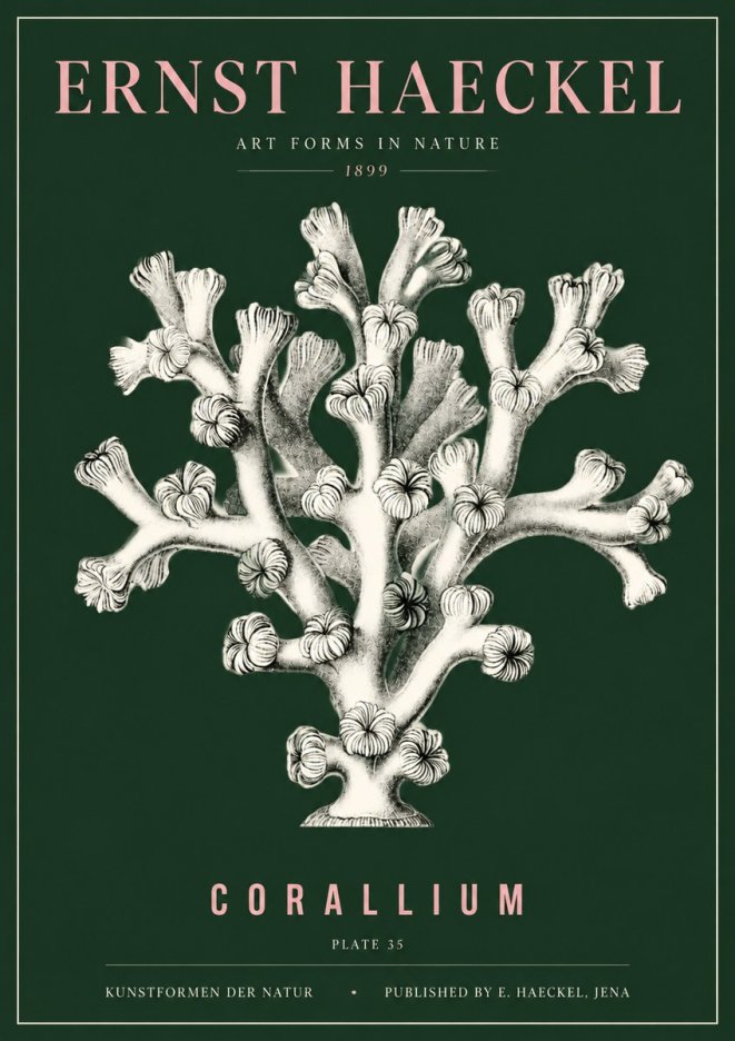 Ernst Haeckel Corallium Rubrum II No5 - Affiche