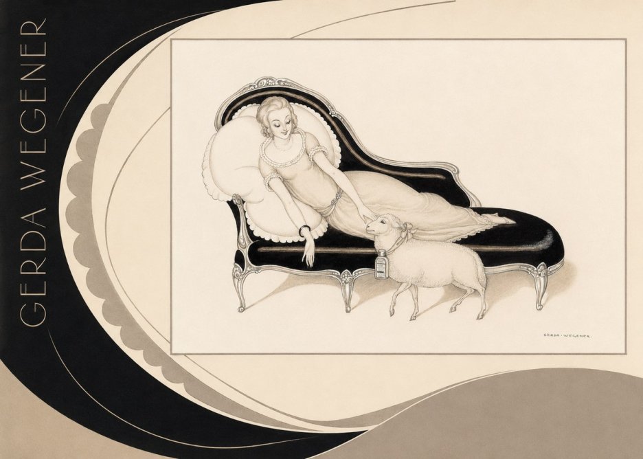 Gerda Wegener Lady with Lamb No6 - Affiche