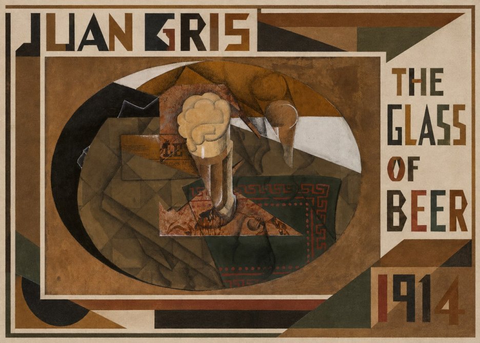 Juan Gris The Glass of Beer No1 - Affiche