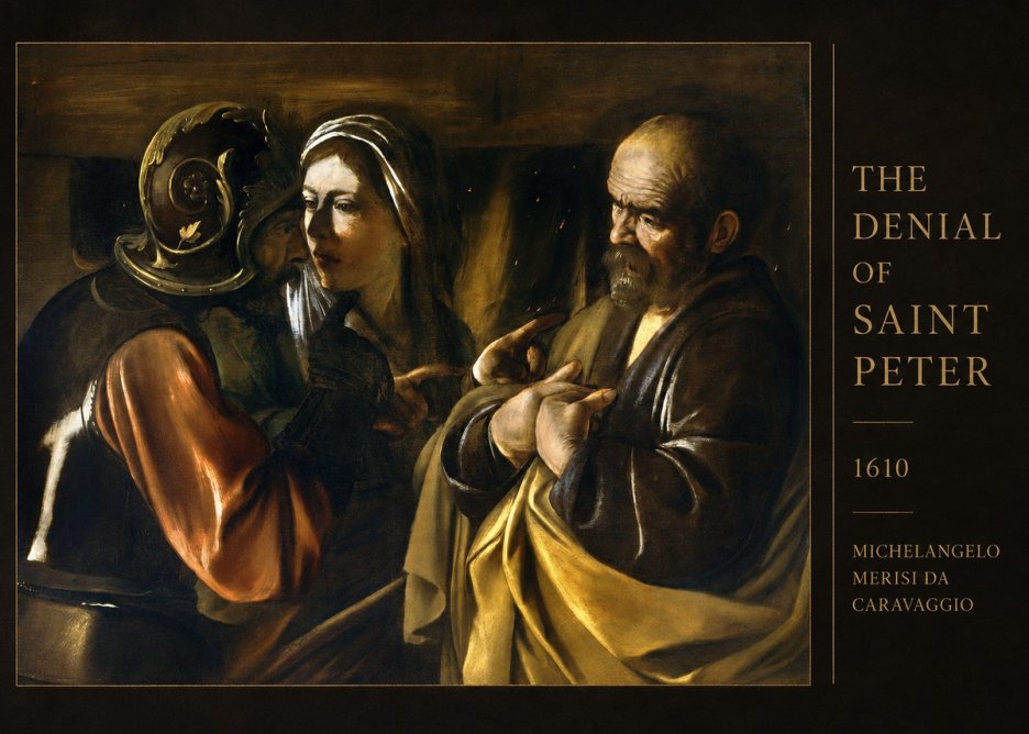 Michelangelo Merisi da Caravaggio The Denial of Saint Peter No4 - Affiche