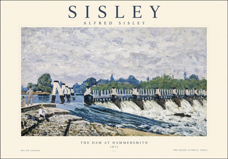 Sisley The Dam at Hammersmith No1 - Affiche
