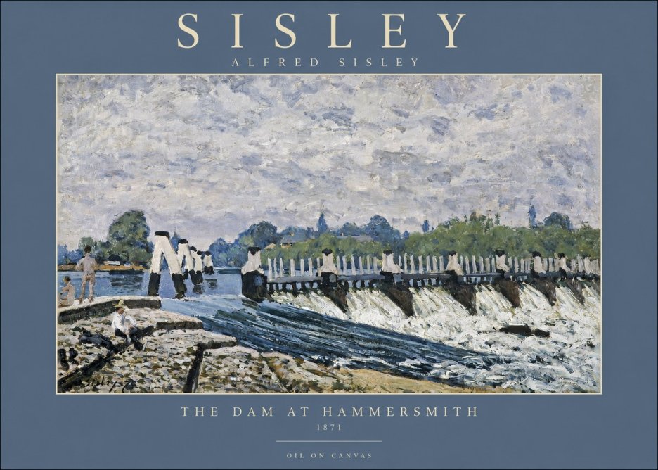 Sisley The Dam at Hammersmith No2 - Affiche