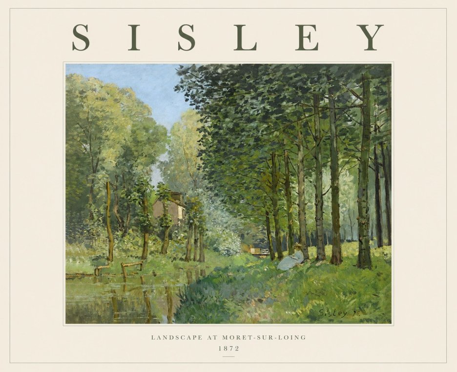 Sisley Landscape at Moret-sur-loing No1 - Affiche
