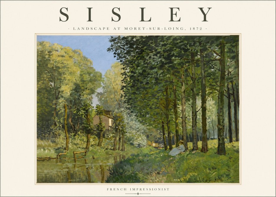 Sisley Landscape at Moret-sur-loing No3 - Affiche
