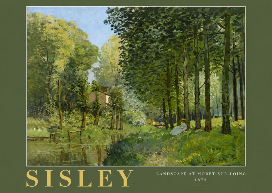 Sisley Landscape at Moret-sur-loing No4 - Affiche
