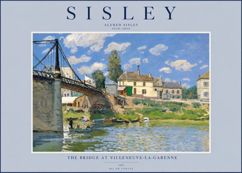 Sisley The Bridge at Villeneuve-la-garenne IV No2 - Affiche