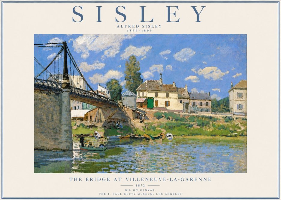 Sisley The Bridge at Villeneuve-la-garenne IV No6 - Affiche